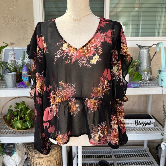 Halogen floral blouse - Picture 1 of 5